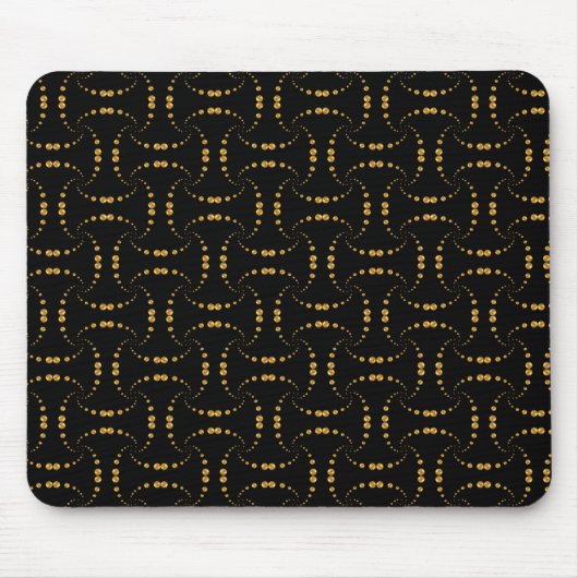 Elegantes modernes goldgepunktetes Design auf schw Mousepad (Vorne)