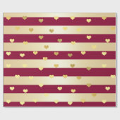 Elegantes, modernes Goldmedaille - das Herzmuster  Geschenkpapier (Flach)