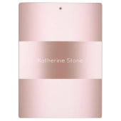 Elegantes, modernes Goldmuster der Küken-Rose Klemmbrett (Rückseite)