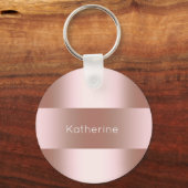 Elegantes, modernes Goldmuster der Küken-Rose Schlüsselanhänger (Vorderseite)