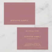 Elegantes, modernes Goldtext-Template Beruflich Visitenkarte (Vorne/Hinten)