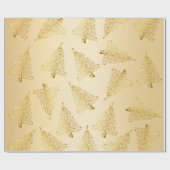 Elegantes, modernes Goldweihnachtmuster Geschenkpapier (Flach)