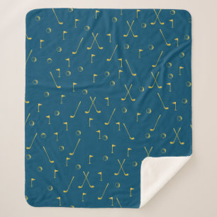 Elegantes, modernes Golftmuster Golfer-Marine Sherpadecke