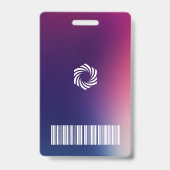 Elegantes modernes Gradient-Ombre-Design für profe Ausweis (Rückseite)