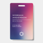 Elegantes modernes Gradient-Ombre-Design für profe Ausweis (Vorderseite)