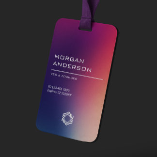 Elegantes modernes Gradient-Ombre-Design für profe Ausweis