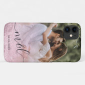 Elegantes modernes Gradienten Rose Gold Glitzer Fo Case-Mate iPhone Hülle (Rückseite (Horizontal))