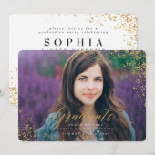 ELEGANTES MODERNES GRADUAT EINLADUNG (Vorne/Hinten)