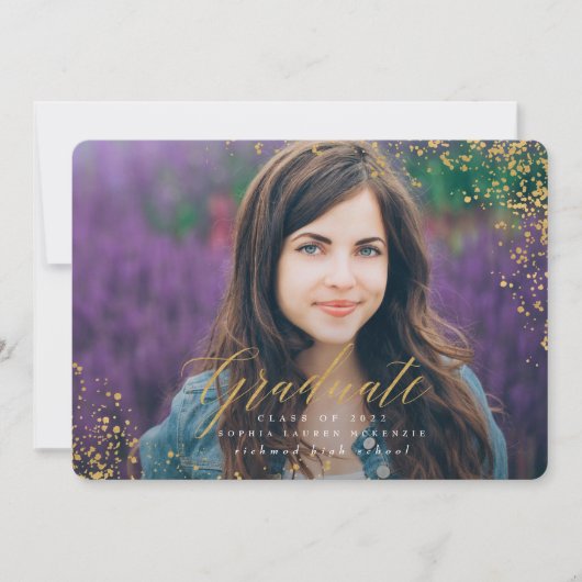 ELEGANTES MODERNES GRADUAT EINLADUNG (Vorderseite)