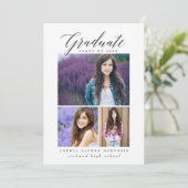 ELEGANTES MODERNES GRADUAT EINLADUNG (Stehend Vorderseite)