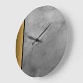 Elegantes modernes, grau-schwarzes Marmormuster Große Wanduhr (Winkel)