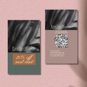 Elegantes, modernes Green Brown Foto Haarstudio