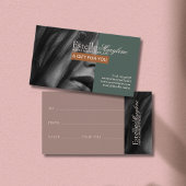 Elegantes, modernes Green Brown Foto Haarstudio