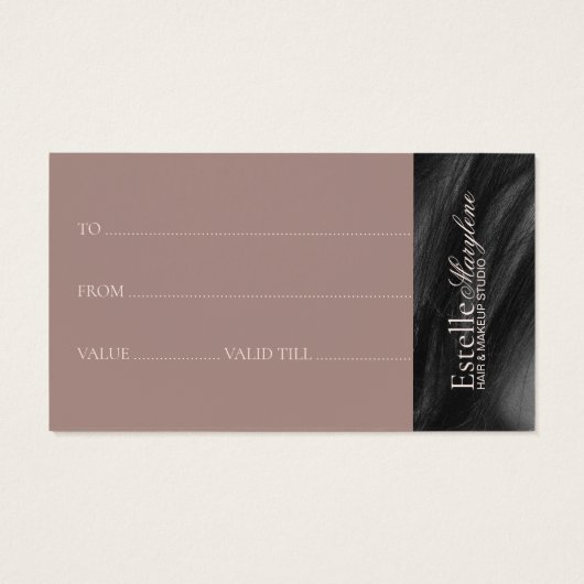 Elegantes, modernes Green Brown Foto Haarstudio (Rückseite)