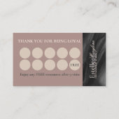 Elegantes, modernes Green Brown Foto Haarstudio Treuekarte (Rückseite)