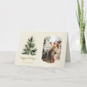 Elegantes, modernes Grün und Gold Weihnachtsbaum F Karte (Vorderseite)