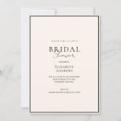 Elegantes, modernes, handgeschriebenes, beiges Bra Einladung (Vorderseite)