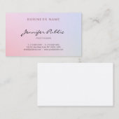 Elegantes, modernes, handgeschriebenes Script Schl Visitenkarte (Vorne/Hinten)