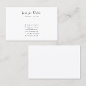 Elegantes, modernes, handgeschriebenes Skript Mini Visitenkarte (Vorne/Hinten)