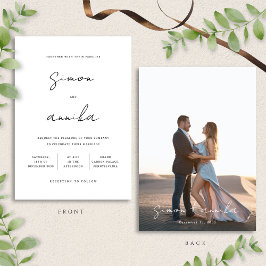 Elegantes, modernes Handwriting Schriftart Foto Ho Einladung