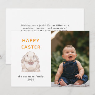 Elegantes modernes Hase Frohe Ostern Foto Feiertagskarte