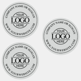 Elegantes, modernes, hellgraues Firmenlogo Etiketten