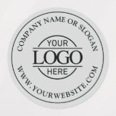 Elegantes, modernes, hellgraues Firmenlogo Etiketten (Design 1)