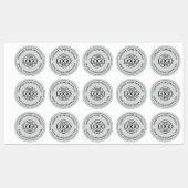 Elegantes, modernes, hellgraues Firmenlogo Etiketten (Blatt)