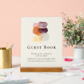 Elegantes modernes Herbstlaub Wedding Guest Book Acrylschild (Hochzeit)