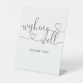 Elegantes, modernes Herz-Schrift-Wünschen Sockelschild (Vorderseite)