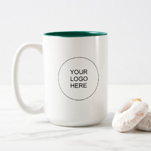 Elegantes modernes Hochladen Geschäft-Logo Grün We Zweifarbige Tasse