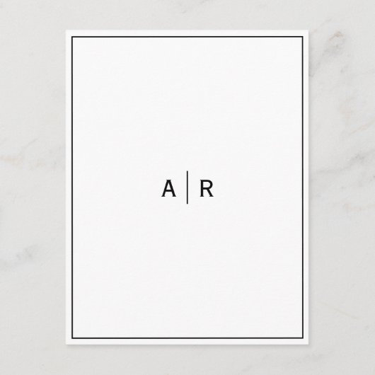 Elegantes modernes Hochzeitsangebot UAWG Begleitkarte (Rückseite)