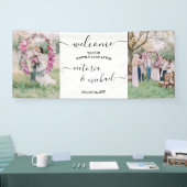 Elegantes modernes Hochzeitsbild Foto Willkommen Banner (Messe)