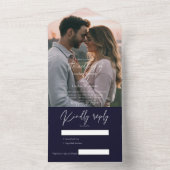 Elegantes modernes Hochzeitsfest mit UAWG All In One Einladung (Innen Boden)