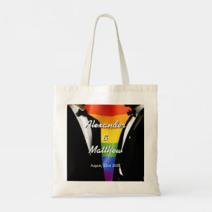 Elegantes modernes Hochzeitsgeschenk für schwule M Tragetasche