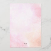 Elegantes modernes Hochzeitskleid-Brautparty Folieneinladung (Rückseite)