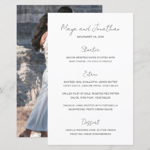 Elegantes modernes Hochzeitsmenü