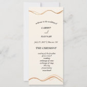 Elegantes modernes Hochzeitsprogramm (Vorderseite)
