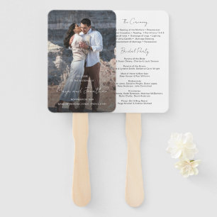 Elegantes modernes Hochzeitsprogramm Foto Fächer