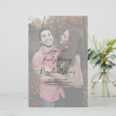 Elegantes modernes Hochzeitsprogramm mit Foto (Stehend Vorderseite)