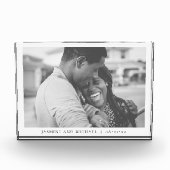 Elegantes modernes Hochzeitssemble Fotoblock (Vorderseite)