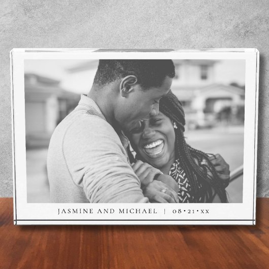 Elegantes modernes Hochzeitssemble Fotoblock