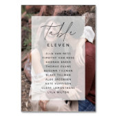 Elegantes modernes Hochzeitsstift für Fotos Tischnummer (Rückseite)