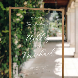 Elegantes modernes Hochzeitssymbol Acrylschild