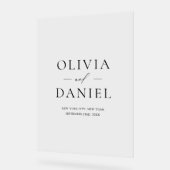 Elegantes, modernes Hochzeitsszenario - Minimalist Acrylschild (Winkel)