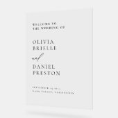 Elegantes, modernes Hochzeitsszenario - Minimalist Acrylschild (Winkel)