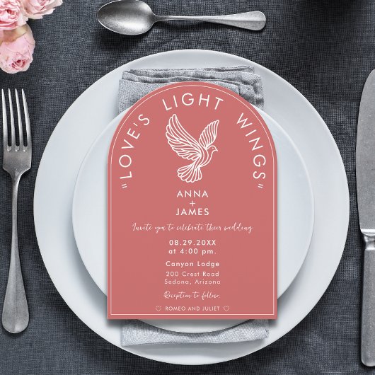 Elegantes, modernes Hochzeitsszenario mit Minimali Einladung