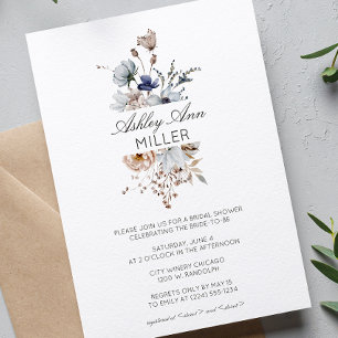 Elegantes modernes Hochzeitsszitat für Wildblumen  Einladung