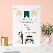 Elegantes modernes Hochzeitswillkommen Akryllische Acrylschild (Hochzeit)