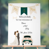 Elegantes modernes Hochzeitswillkommen Akryllische Acrylschild (Neutral)